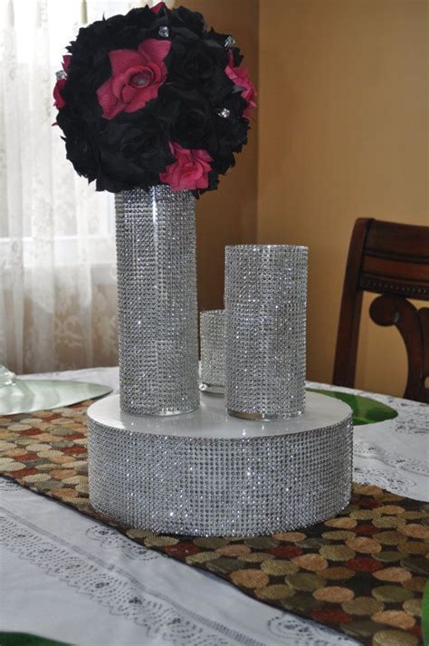 Bling Wedding Centerpieces Rhinestone Bling Vase For Wedding Party