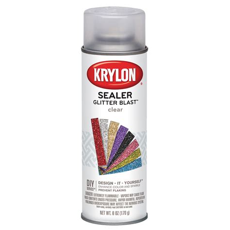 Krylon Glitter Blast Spray Paint 57 Oz Clear Sealer