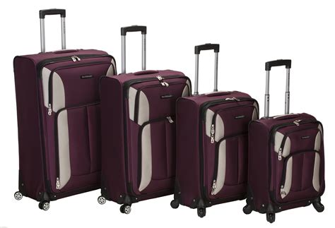 Rockland - Rockland Luggage 4 Piece Impact Softside Spinner Luggage Set ...