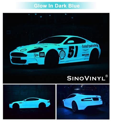 Glow In The Dark Photoluminescent Film Vinyl Wrap Car Sino Car Film