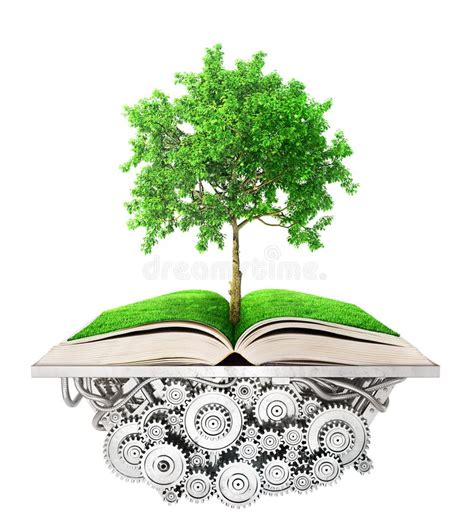 3d Tree Of Knowledge Bookshelf On White Stock Illustration