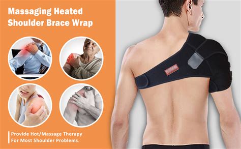 Creatrill Massaging Heated Shoulder Wrap Heating Pad For Rotator Cuff