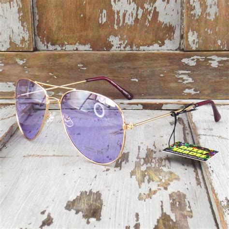 Purple Aviator Sunglasses Vintage Etsy