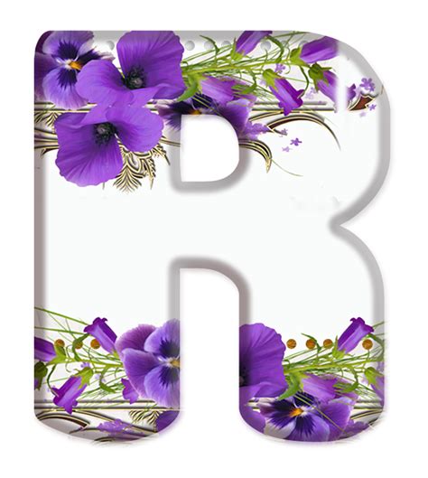 Sussurro de Amor Alfabeto decorativo png flores lilás