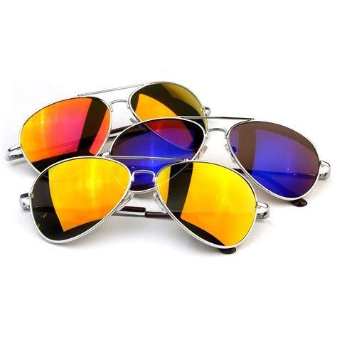 Premium Full Mirrored Aviator Sunglasses W Flash Mirror Lens Sunglass La