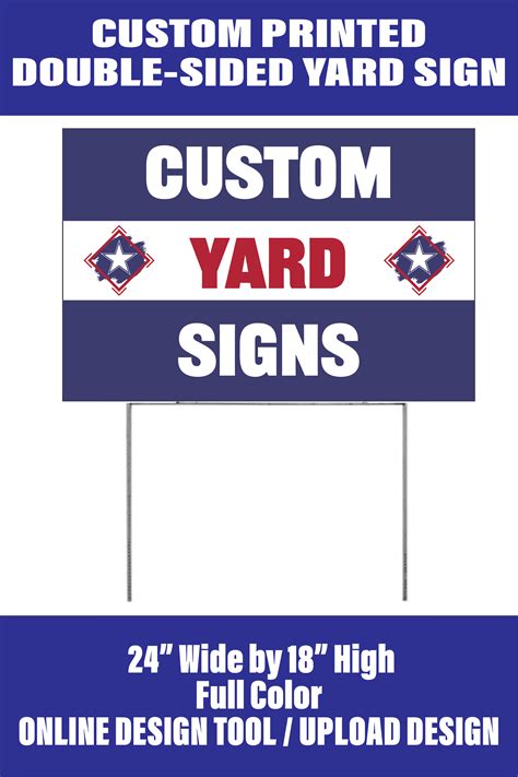 24 X 18 Custom Yard Sign Double Sided Full Color