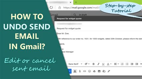 Undo Send Email Edit Or Cancel Sent Gmail Email How To Use Undo