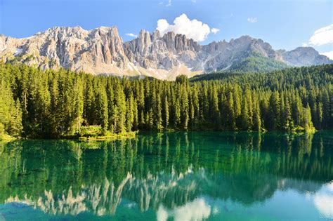 View Of Carezza Lake Dolomites