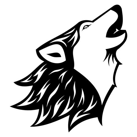 Don't forget to add detailing. Vector for free use: Wolf tattoo