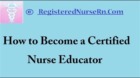 Certified Nurse Educator Salary And Job Description Of Certified