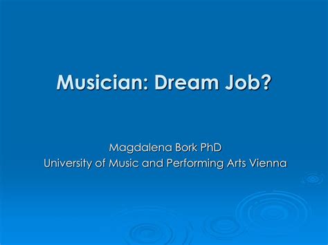Ppt Musician Dream Job Powerpoint Presentation Free Download Id