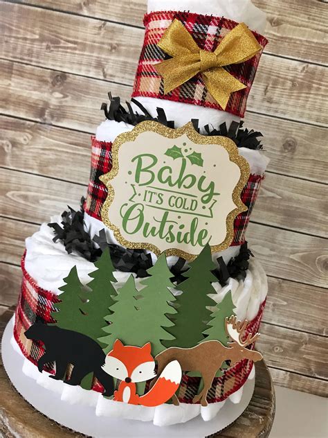 Woodland Baby Shower Centerpiece Baby Its Cold Outside Woodland