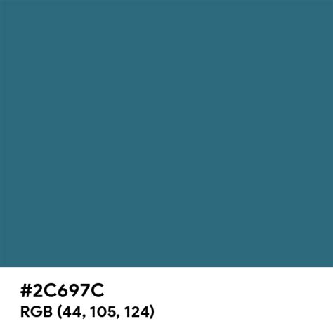 Pearl Gentian Blue Color Hex Code Is 2c697c