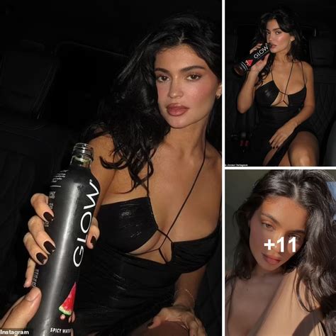 Kylie Jenner Puts On A Busty Display In A Plunging Black Mini Dress