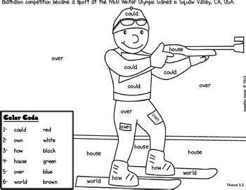 Our olympic games worksheets are designed to interest children in many different aspects of the our alphabet challenge activity for the olympics really is a challenge! Winter Olympic Sight Word Roll and Color-First Grade-Theme ...