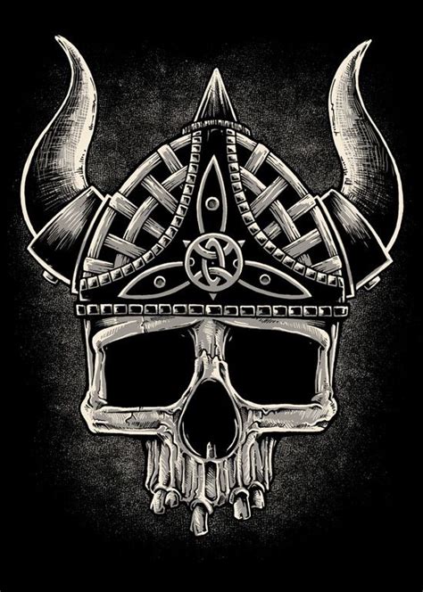 Viking Skull By Inkcorf Skulls Pinterest Vikings And Skulls