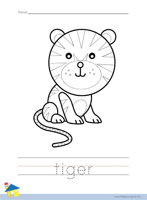 Tiger Coloring Worksheet The Learning Site