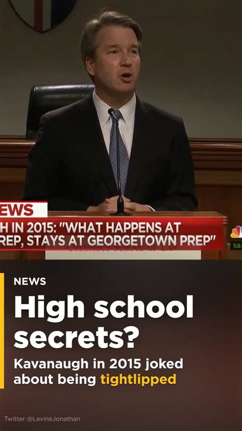 Kavanaugh In 2015 ‘what Happens At Georgetown Prep Stays At Georgetown Prep Video