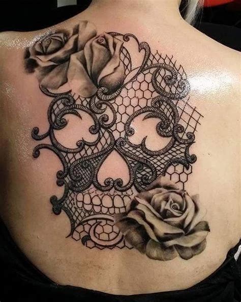 Rose And Lace Skull Tattoo Tattoo Ideas And Inspiration Tattoosonback In 2020 With Images