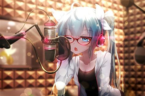 Free Download Hd Wallpaper Hatsune Miku Vocaloid Glasses