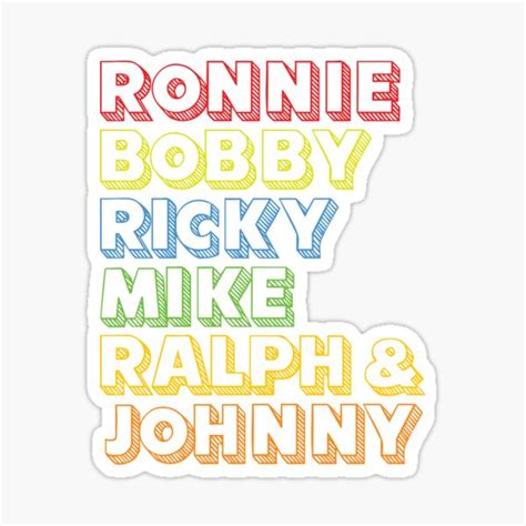 Randb Classic Vintage Icons Ronnie Bobby Ricky Mike Ralph And Johnny R