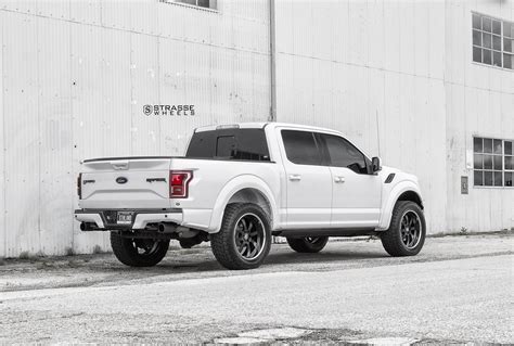 Clean Looking White Ford F 150 With Custom Strasse Rims — Gallery