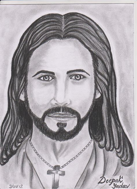Jesus Christ Pencil Drawing At Paintingvalley Explore Collection Hot