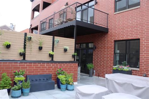 Roof Terrace With Planters Lakeview Chicago Urban Rooftops