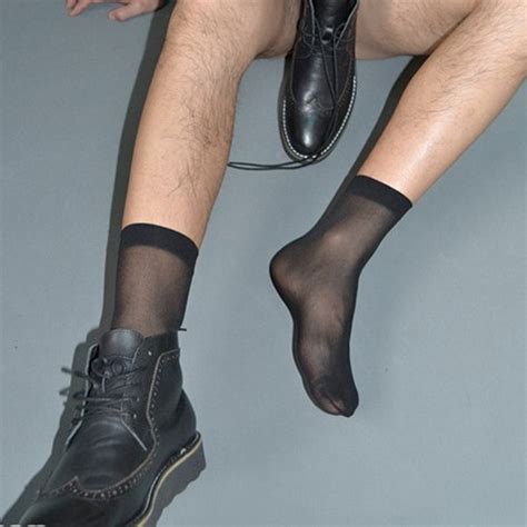 Sorrynam 10 Pairslot Men Nylon Silk Socks Sexy Sox For Male High Quality Male Formal Dress Suit