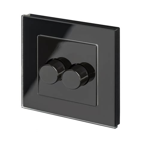 Crystal Pg Rotary Intelligent Led Dimmer Switch 2g2way Black