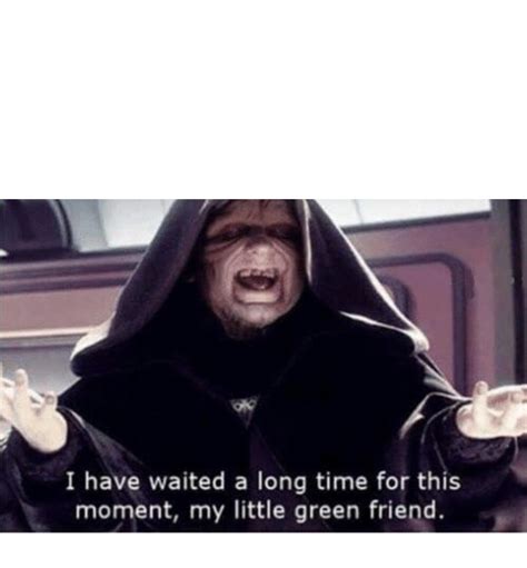 I Have Waited Along Time For This Moment My Little Green Friend Blank