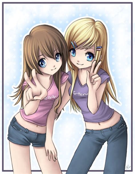 Best Friends By Angelnablackrobe On DeviantART Friend Anime Anime Best Friends Anime Babes
