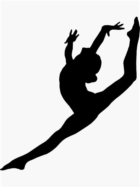 Dancergymnast Sticker By Eviemae Dancer Silhouette Dancing Drawings