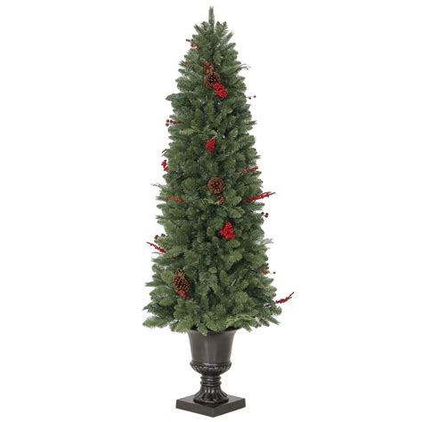 Home Accents Holiday 6 Ft Pre Lit Winslow Fir Potted Artificial Chris
