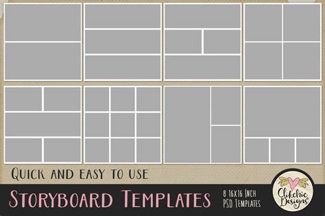 Storyboard Layered Photoshop Photo Templates And Tutorial