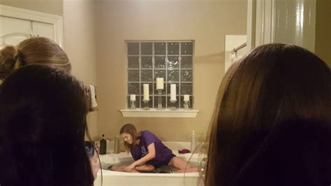 sadie robertson baptizing one of ally moores friends in ashley s bathtub youtube