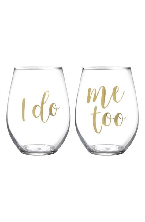 Slant Collections I Do Set Of 2 Stemless Wine Glasses Nordstrom Stemless Wine Glasses Wine