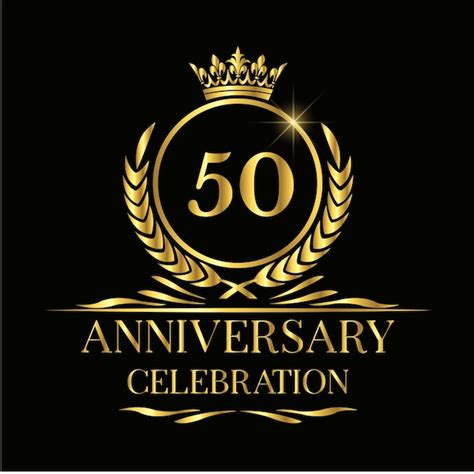 Premium Vector 50th Anniversary Logotype Emblem For Celebration