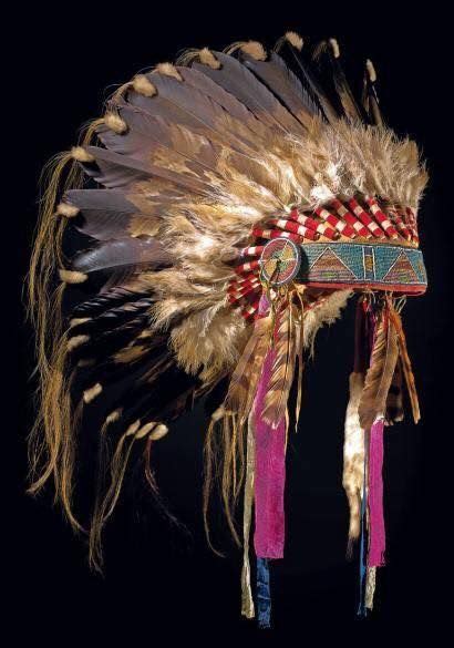Antique Native Head Dress How Beautiful Native American Headdress