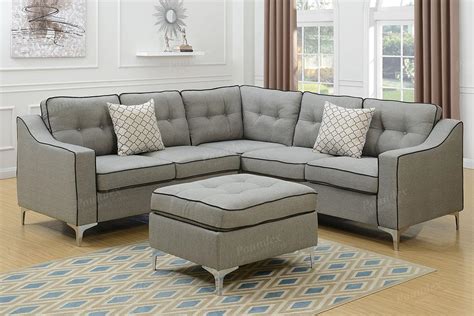 Sofa mit ottomane sofa full size of big design couch mane hussen fur sofa mit ottomane rechts. Grey Fabric Sectional Sofa and Ottoman - Steal-A-Sofa ...