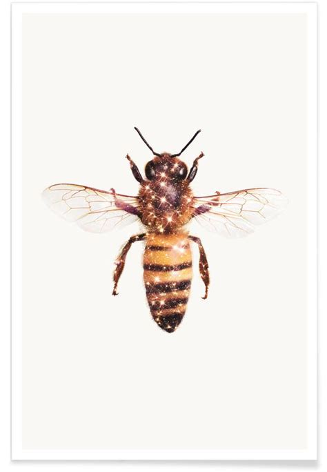 Glitter Bee Poster Juniqe