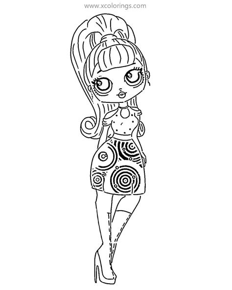LOL OMG Dolls Coloring Pages Retro Style XColorings