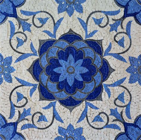 Flower Pattern Mosaic Tile Christene Abney