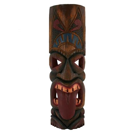 Tribal Tiki Tongue Wood Wall Mask Tiki Mask Maori Tiki Tiki