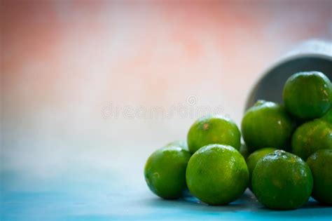 Lots Of Fresh Green Lemons Fruits Stock Photo Image Of Conditioner