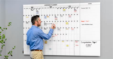Overview Printed Glass Whiteboard Planning Calendars
