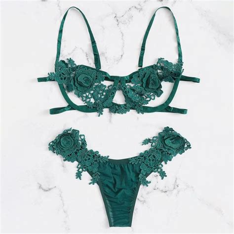 Women Sexy Lingerie Lace Temptation Rose Underwear With Steel Ring G String Thong New 2020