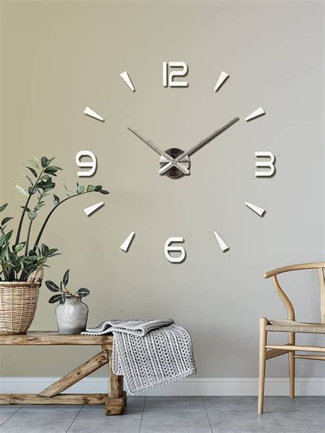 Triangular Style Wall Clock Decal Wall Clock Wall Decal Clock
