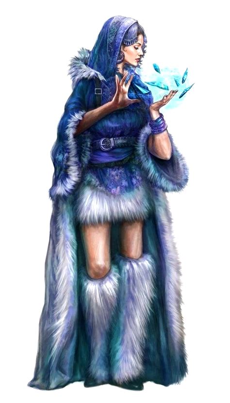 Female Human Frost Witch Pathfinder Pfrpg Dnd Dandd 35 5th Ed D20