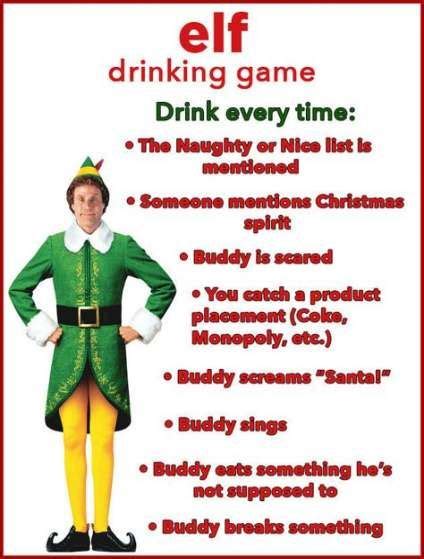 17+ Ideas holiday drinking games friends | Christmas drinking games, Movie drinking games, Elf ...